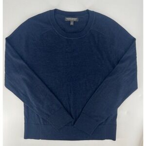 Banana Republic Sweater Mens M Navy Blue Excellent 100% Merino Wool